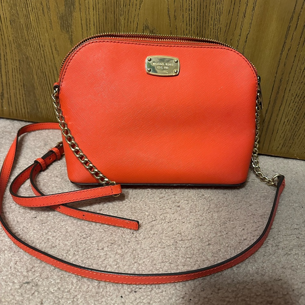 Michael Kors Vibrant Orange Crossbody Bag